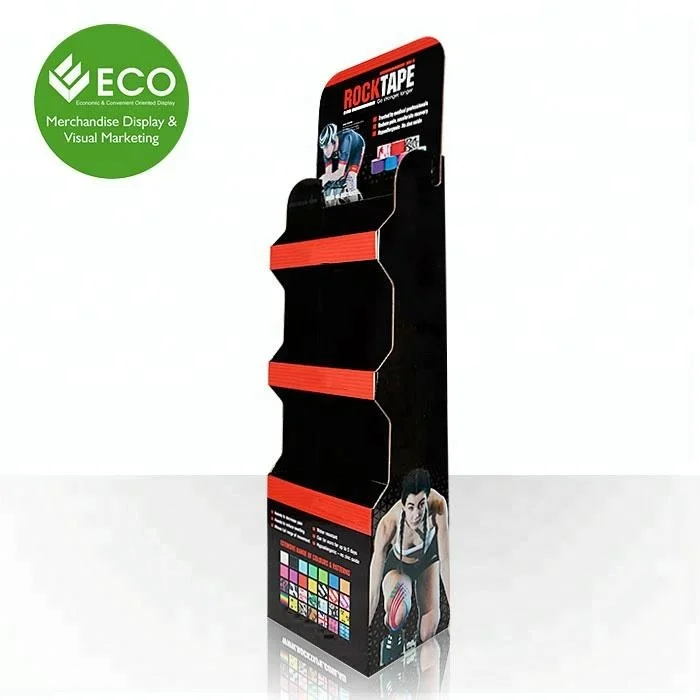 Stable Custom Logo Cardboard Floor Stand Sidekick for Tape