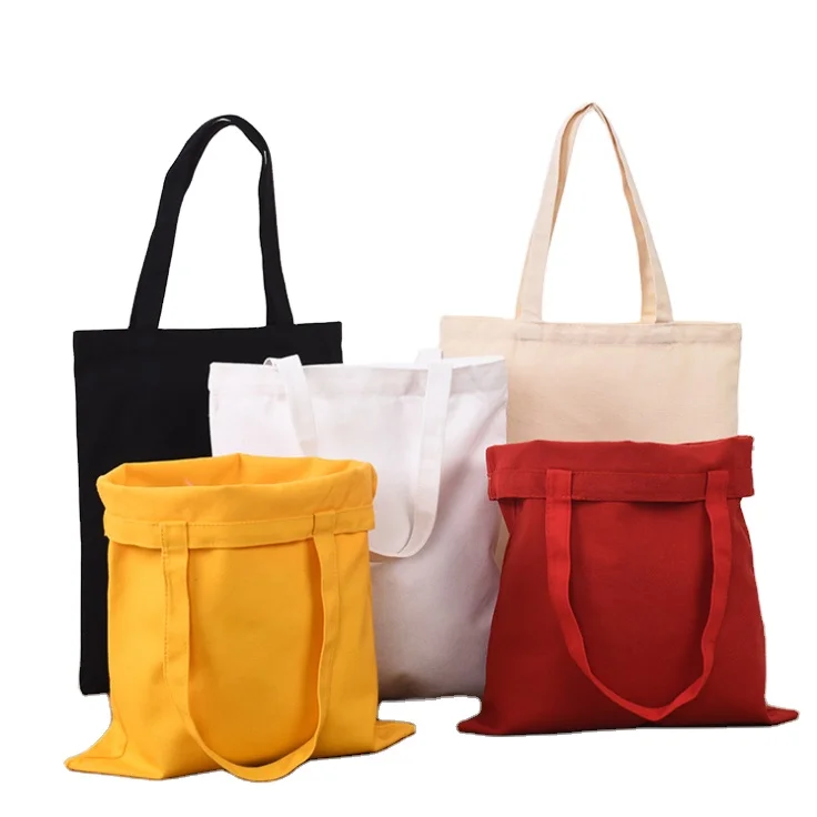 Custom Printed Recycle Plain Organic Cotton Canvas Tote Bag Bulk Large Reusable Canvas Cotton Shopping Bag With Logo