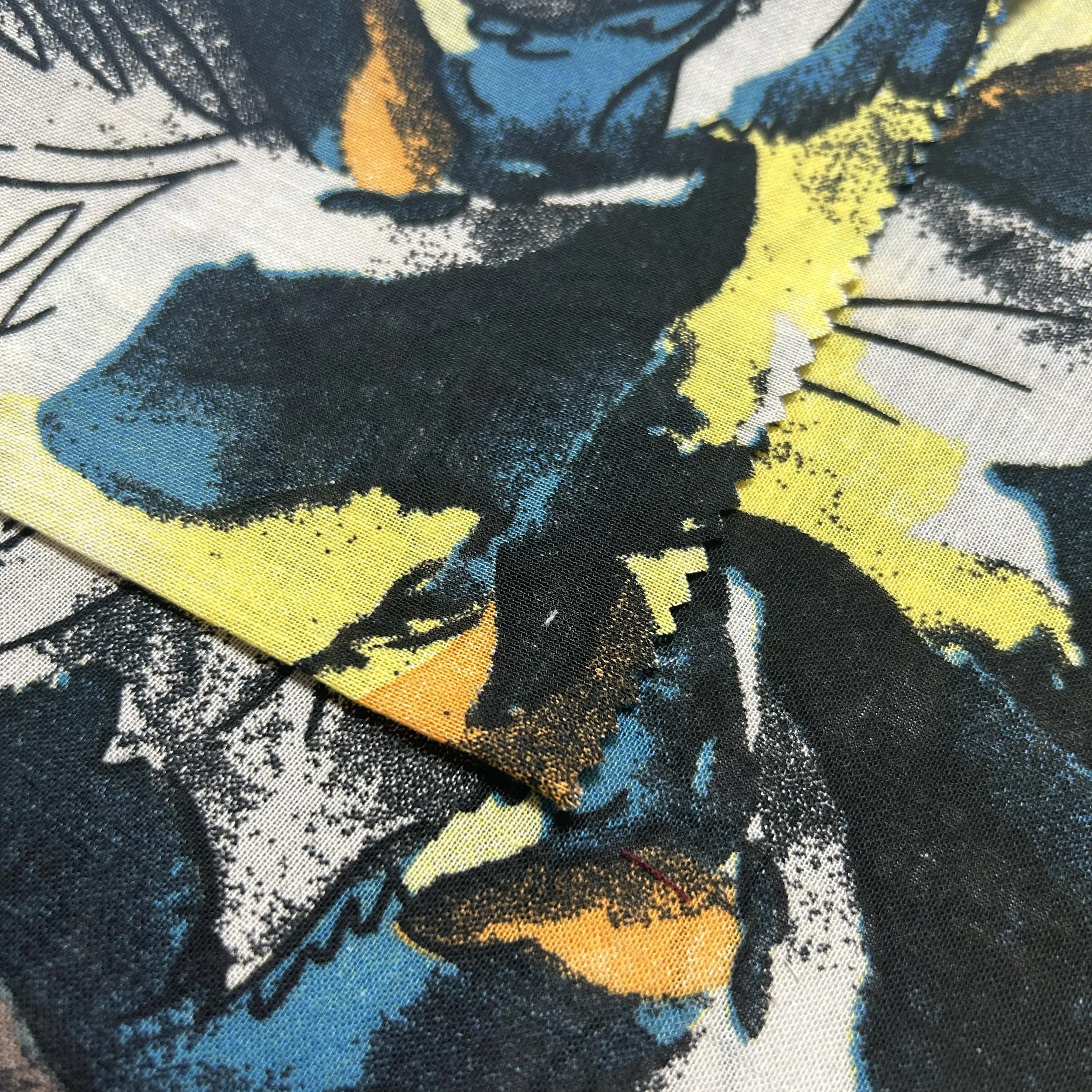 High quality soft feeling Muti-colored Italian design  ramie cotton print fabric for lady clothing