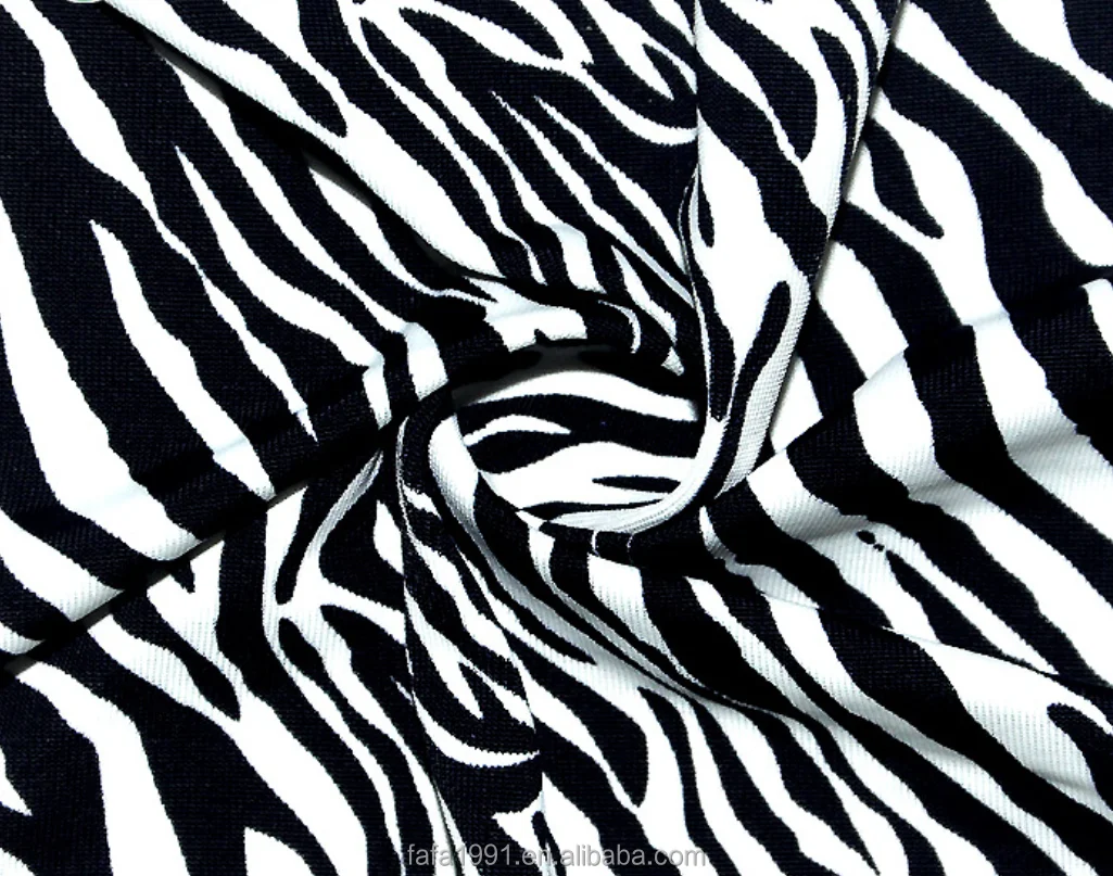 Nylon Spandex Zebra Textured Fabric Unique Swimwear Fabric Industrial Stretch Mesh Spandex Fabric