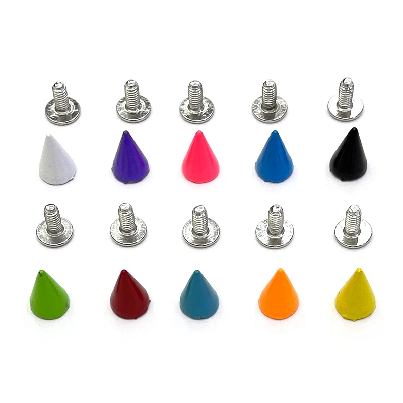 10 Kinds Colorful Paint 7*10 mm Punk Rivets Buttons Goth Newt Zinc Alloy Buckle Belt/Bag/Shoes/Hat Decorative Leather Rivets
