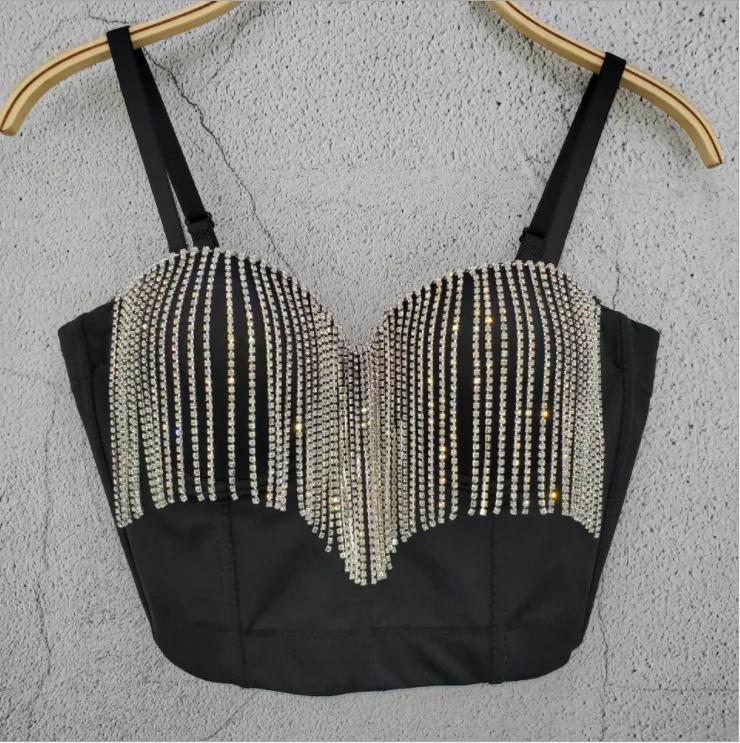 Sexy Fashion Wholesale Cheap Beading Evening Party Nightclub Sweet Tube Top Bra