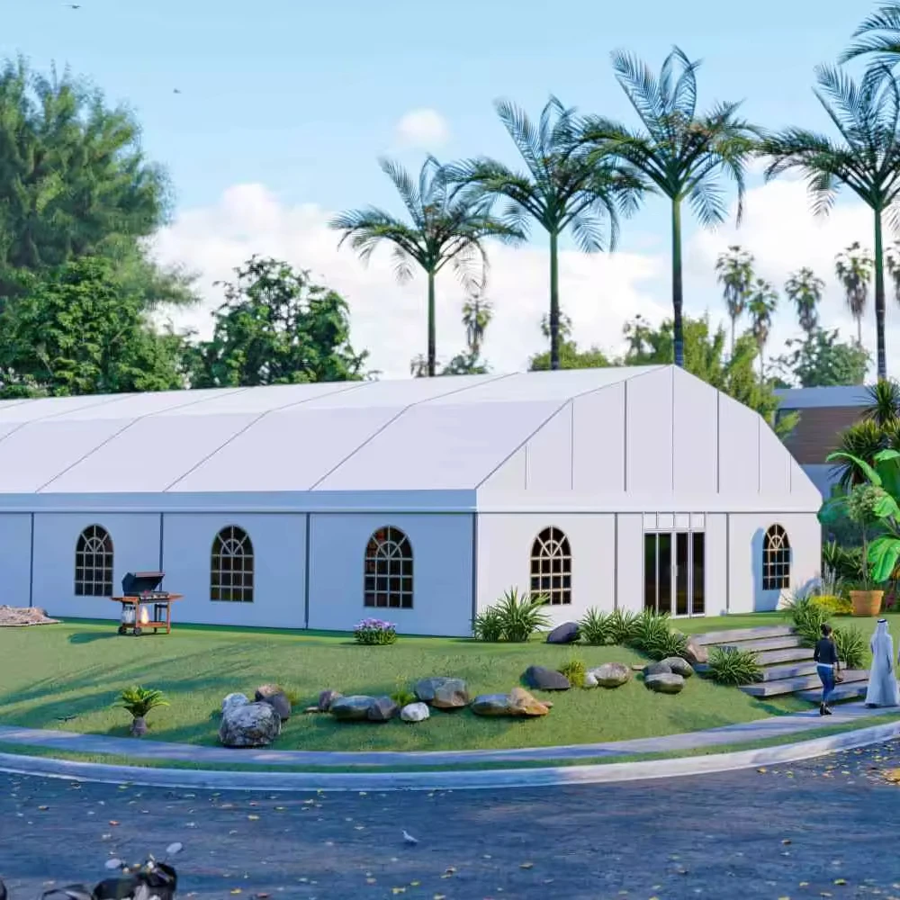 Традиционный дизайн отеля курортная Арочная Крыша палатка изогнутая Китайский алюминиевый сплав