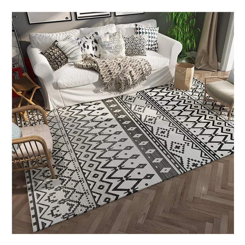 Modern Minimalist Geometric Pattern Study Bedside Thickening Mat Living Room Carpet Simple Light Luxury carpets and area  rugs