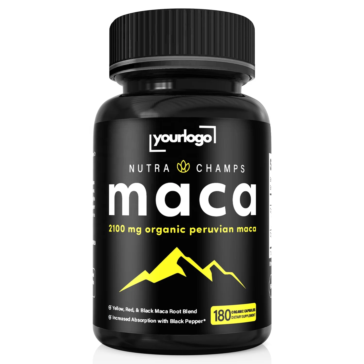 Factory Supply Customized Logo 2100mg Capsules Organic Maca Root Capsules Power Performance Strength Supplement