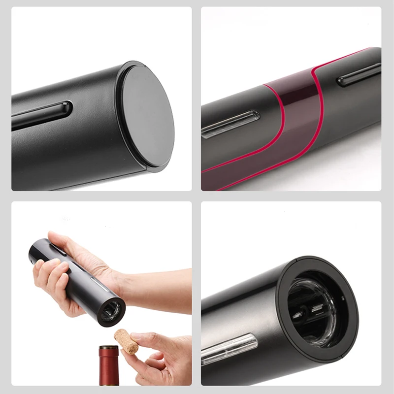 Hot sale electric bottle opener set automatic electric wine bottle opener with foil cutter vacuum stopper