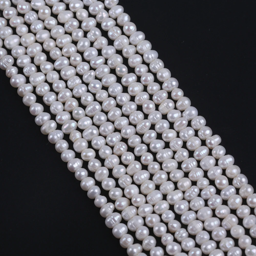 Wholesale  5-6mm  Potato  Pearl  Strands River Pearls For Pearl-Jewelry