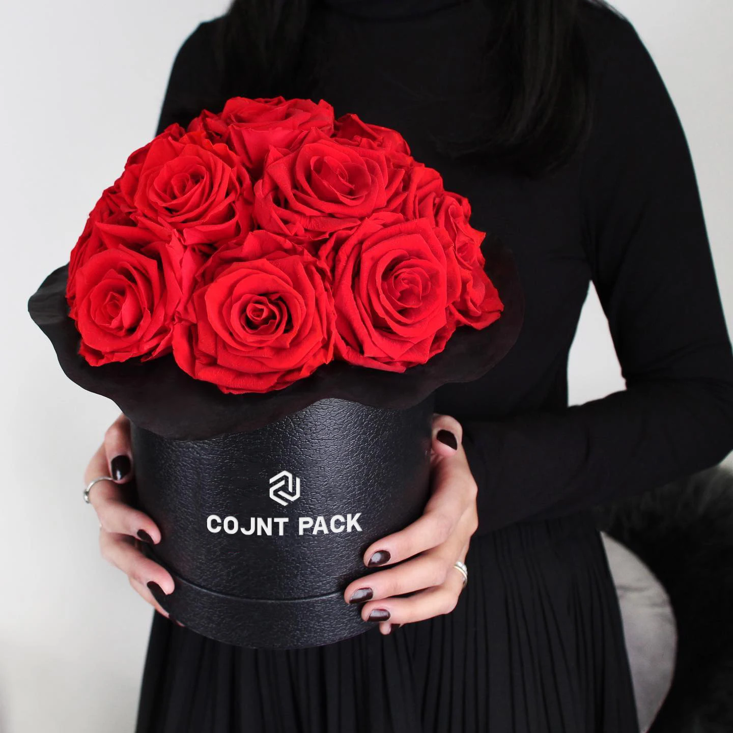 Low Price Packaging Round Gift Box for Single Rose Floral Mom Flower Box