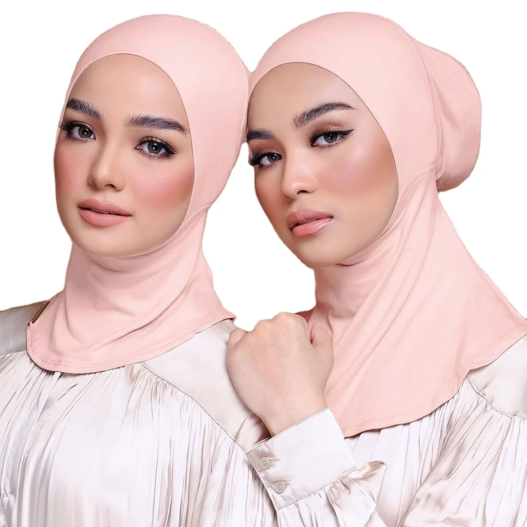 2022 Soft Muslim Women Full Cover Inner Women Hijab Bonnet Islamic Underscarf Head Wear Neck Cover