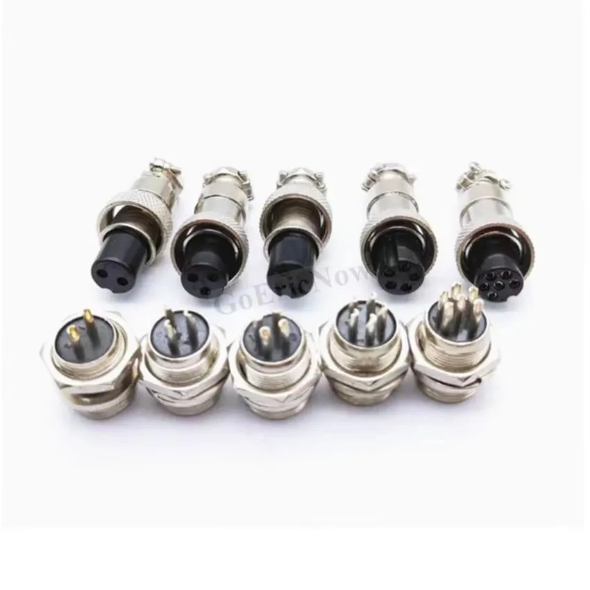 GX12 Aviation Connector 2P 3P 4P 5P 6P 7P Fixed Terminal Block Mobile Docking Type Electric Wire Cable Connector Female & Male