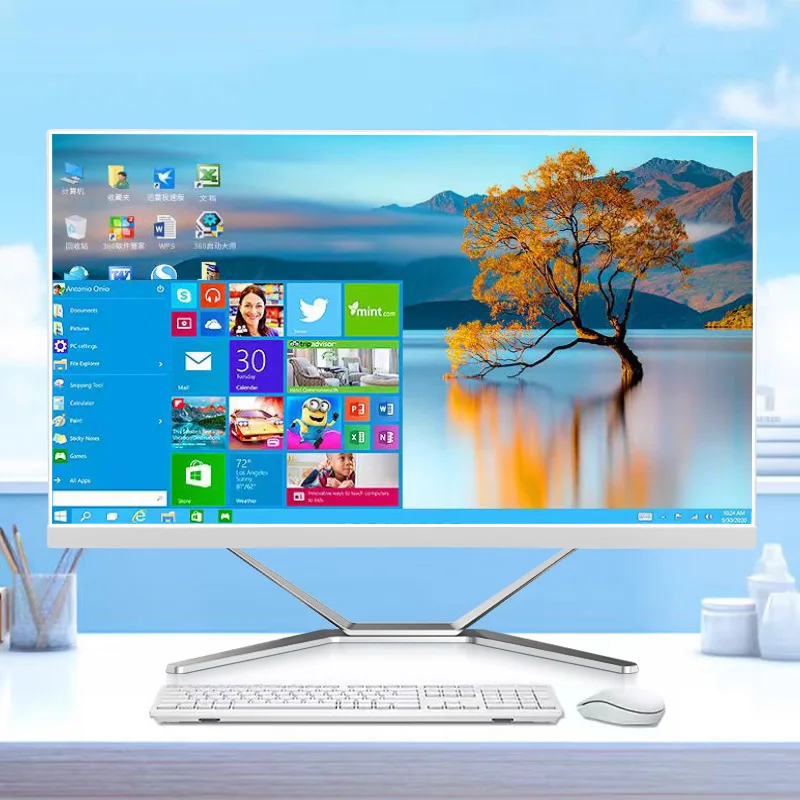Недорогой Aio I3 I5 I7 комплект для настольного компьютера мини-панель моноблок все в одном 21 5
