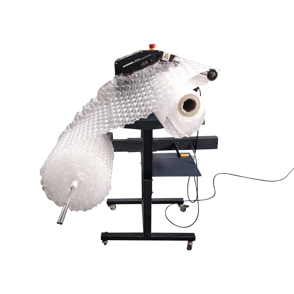 Factory best price high speed customizable Mini Size Air cushion machine for pillow bag bubble film roll Packing Materials