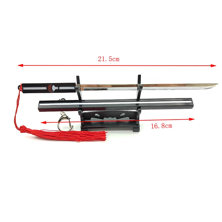 Custom Die Casting Toy Sword Model Metal Keychain Zine Alloy Anime Swords Metal For Grass cutter NARUTO