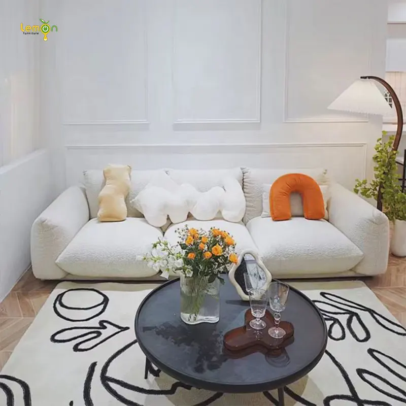 Luxury Simplicity Design compressed sofa nordic living room furniture velvet sofa sectional couch sofa set