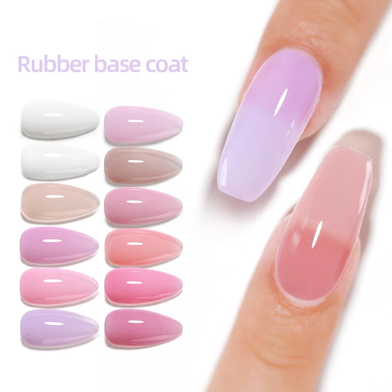 Vendeeni Free Sample Rubber Base Gel Polish Soak Off gel nail polish OEM Customs logo Professnal Nails Base Color Coat