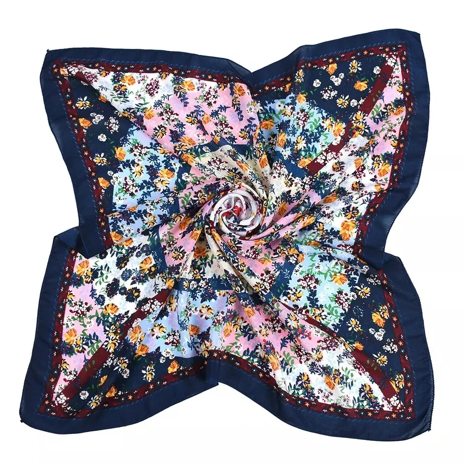 Wholesale Comfortable Ethnic Floral Pattern Russia Turkey Malaysian Style Kerudung Square Hijab Scarf For Muslim Ladies