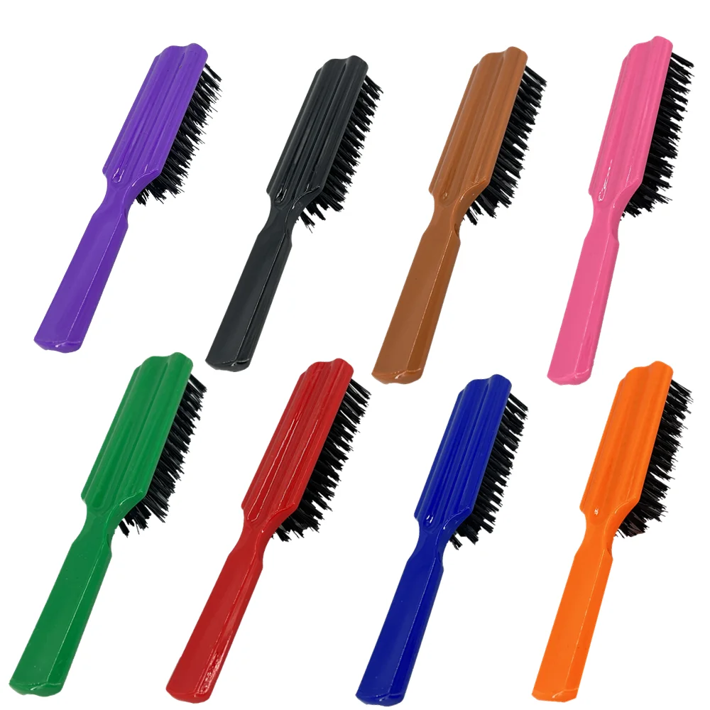 Plastic Black Handle Nylon Bristle Brush Custom Logo Comb for All Hair Types