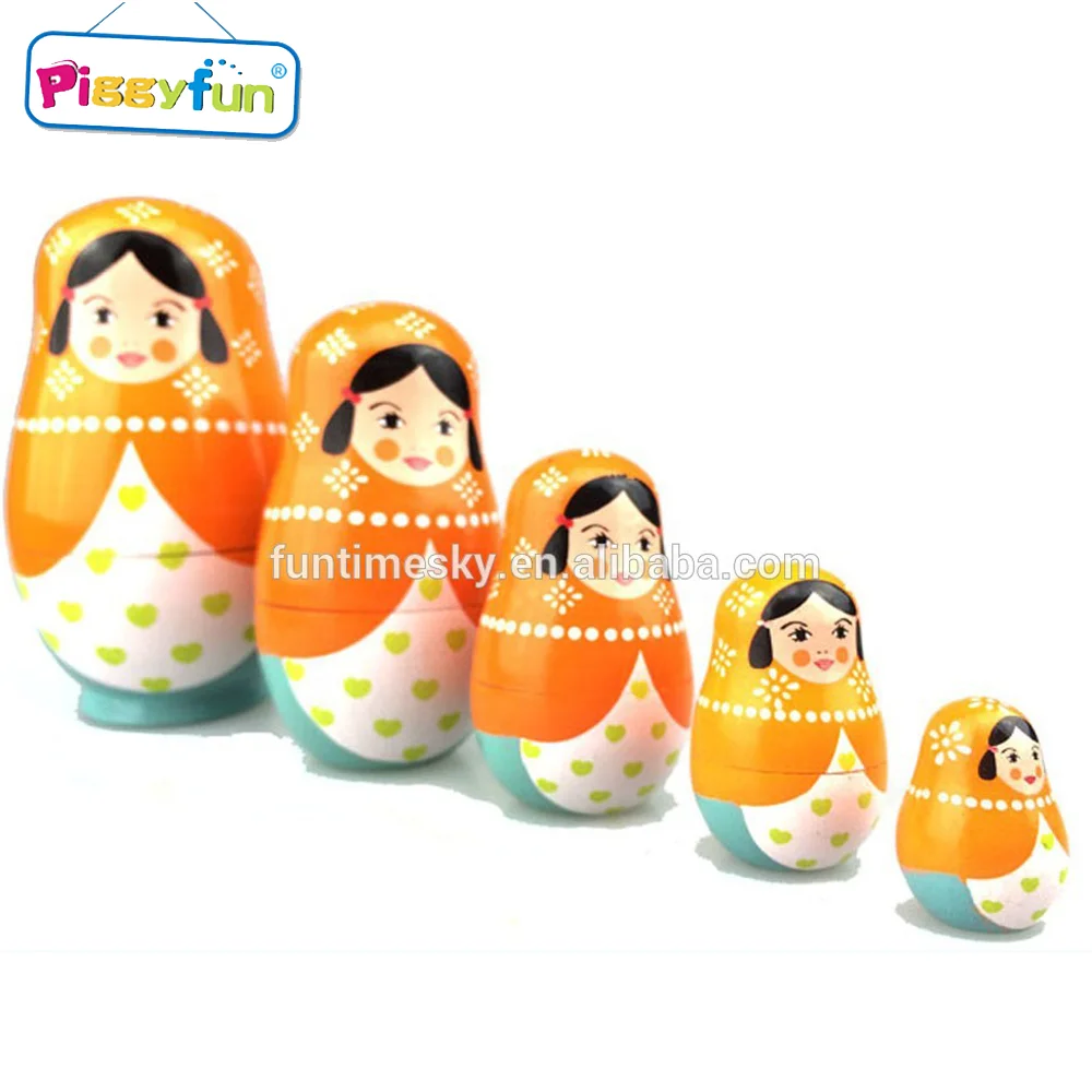 High Quality Handmade Wood Material Russian Nesting Doll AT11089