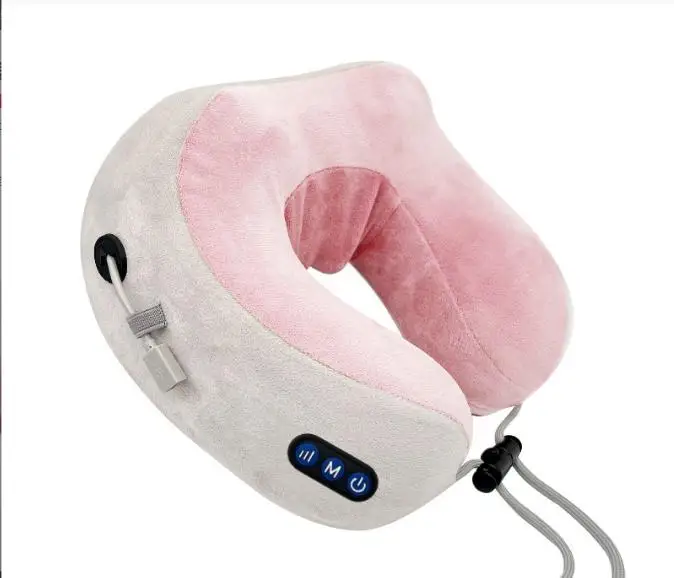 Soft and Comfortable U-shaped Massage Function Pillow for Household Use