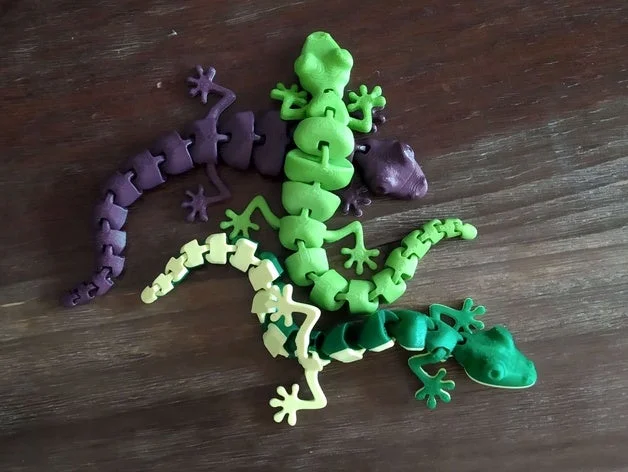 Custom Oem Factory 3D Printing Figures One Piece 3D Toys Degradable Resin Gecko Figure Toy