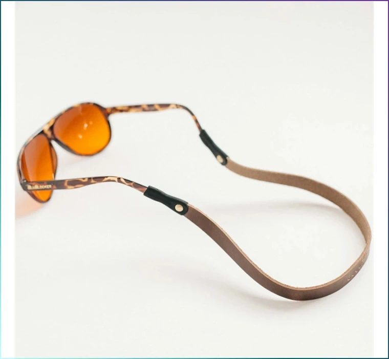 Genuine Leather Neoprene Chain Eyeglass Neck Cord Strap Sunglasses 2023