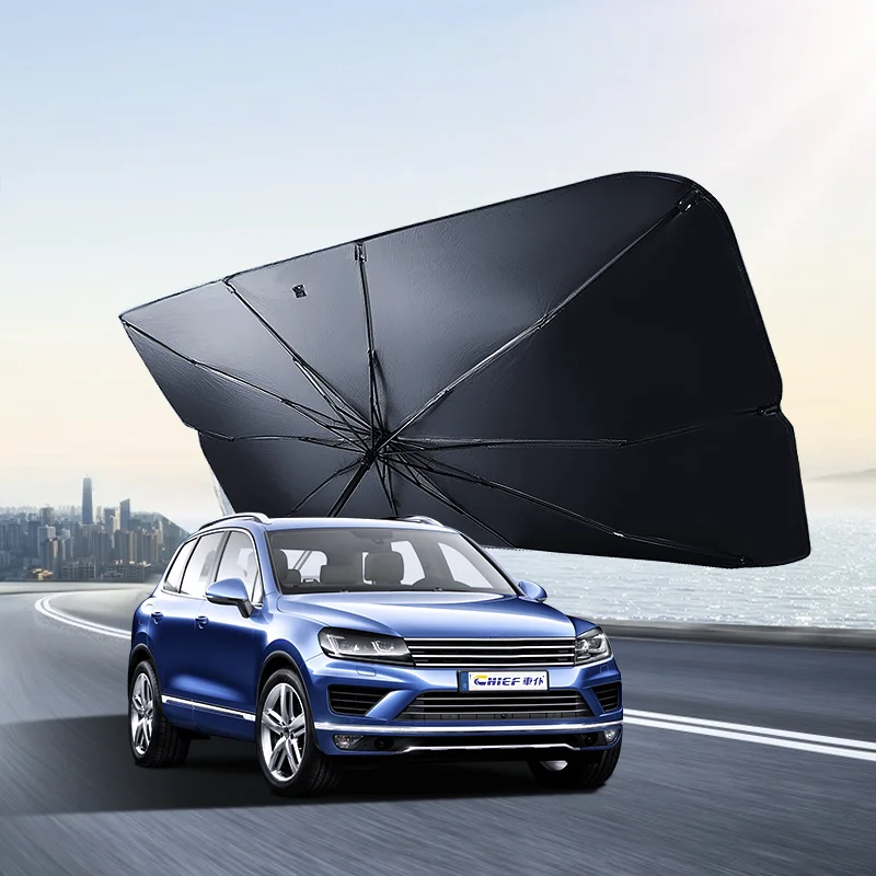 Compact Car Use Umbrella Sunshade for Windshield Hot Selling in Summer Car Accessories Leather Bag Auto Accessories CHIEF 99.9%