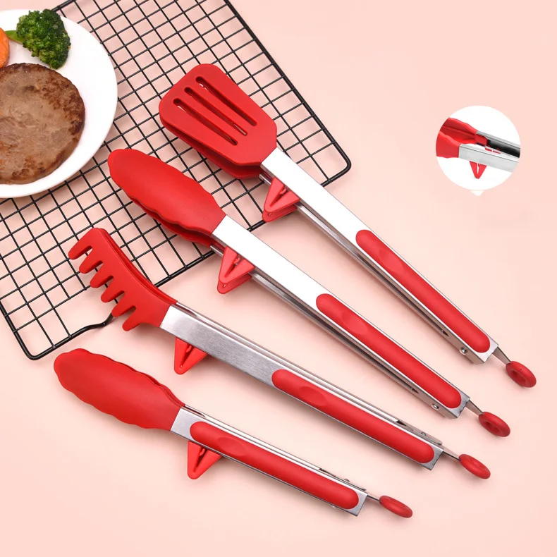 Silicone Tips Kitchen Tongs for Cooking, Serving, Buffet