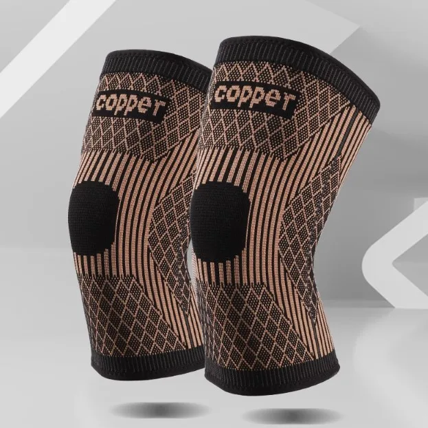 New Stretch Knitted Nylon Copper Sports Knee pad Outdoor Fitness Elastic Knee Pads