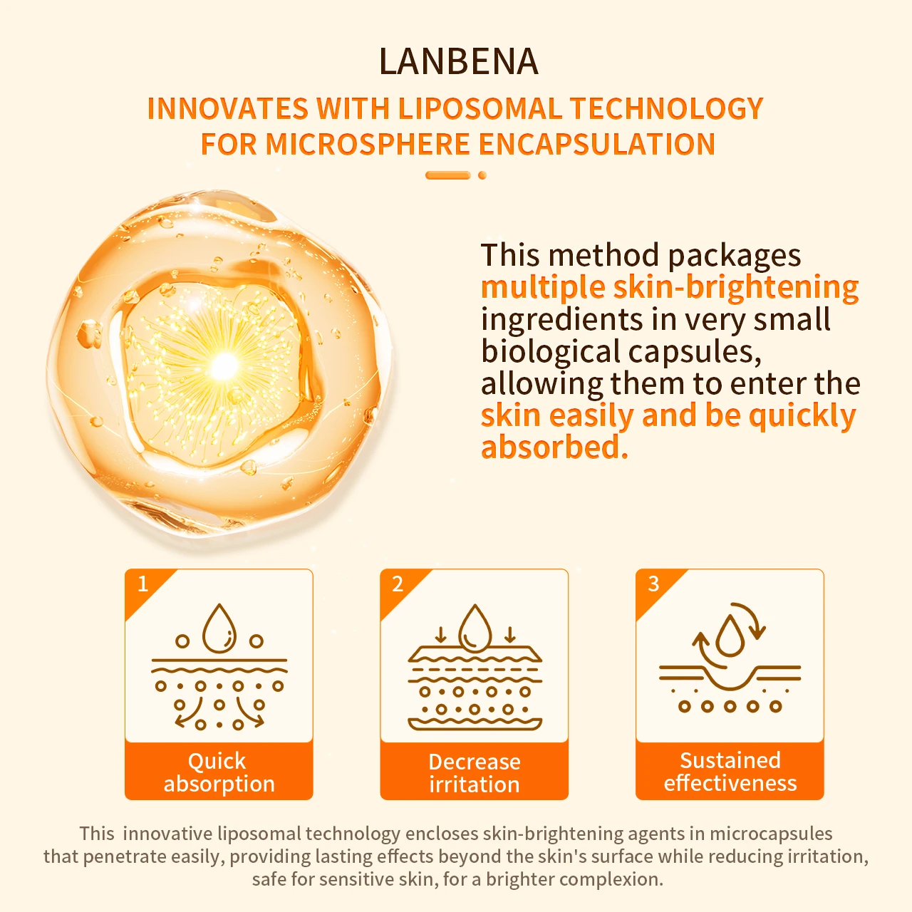 LANBENA timeless vitamin c darkspot ceramide night face serum white discoloration orchid centella asiatica licorise root serum
