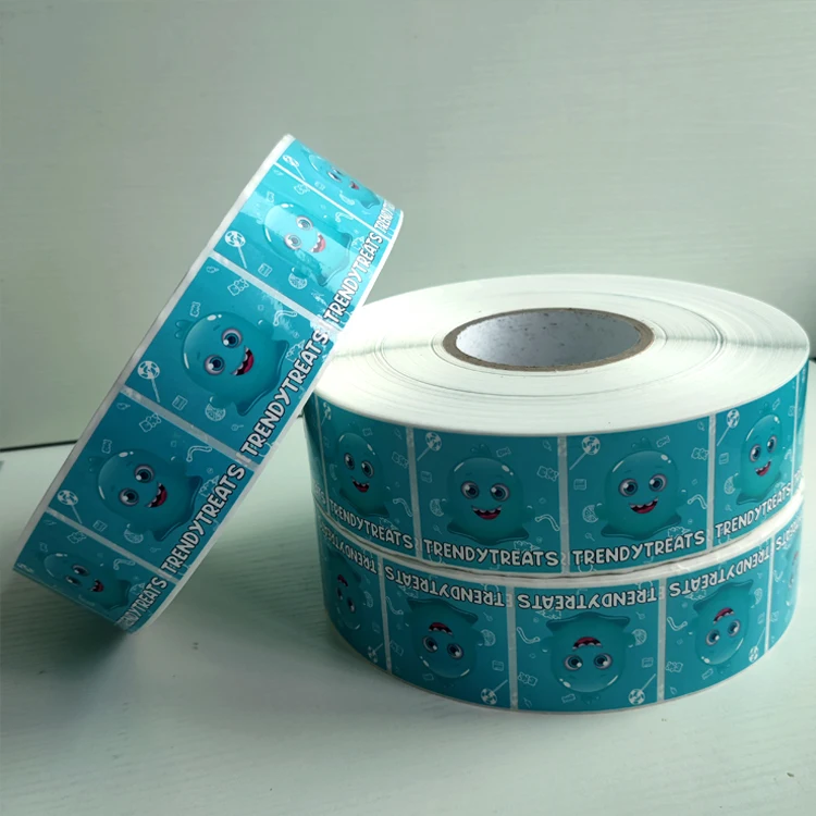 Factory customization self adhesive logo printing waterproof plastic vinyl paper packing sticker label