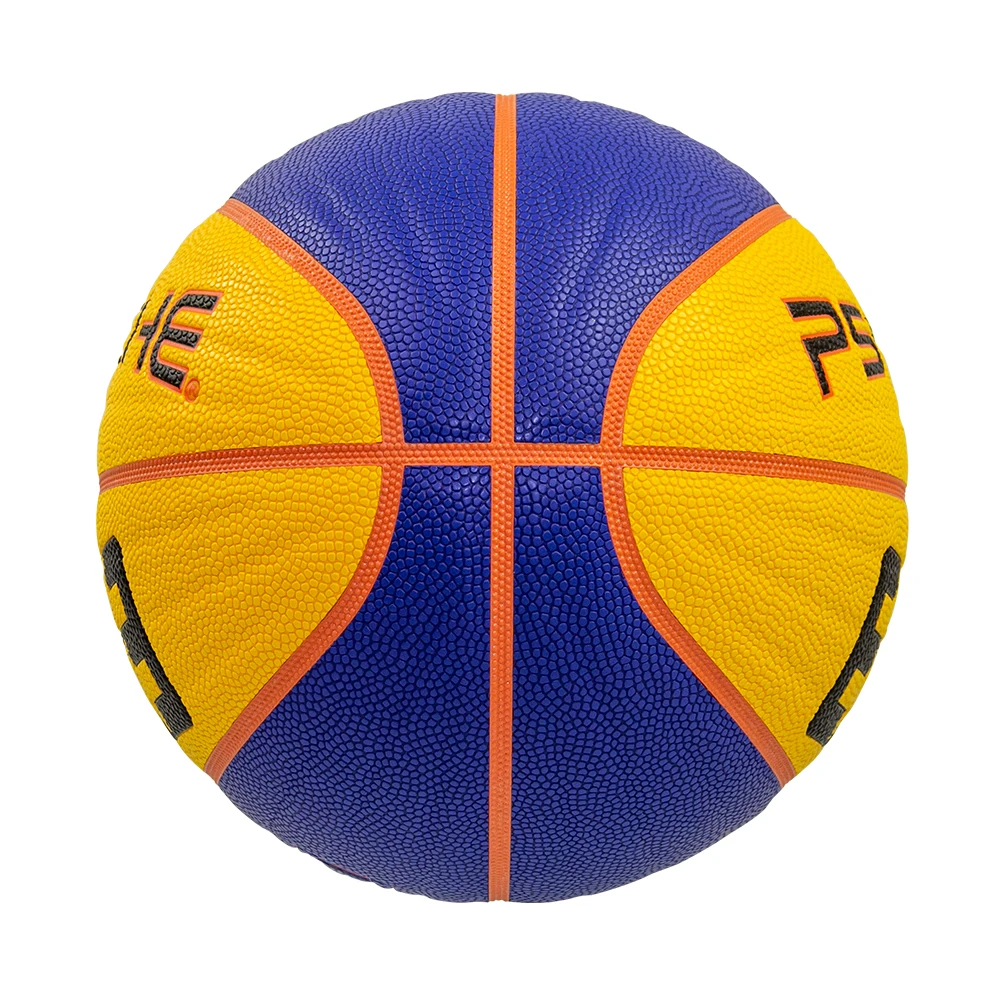 Colorful cheap rubber basketball ball  Custom official size and weight professional hygroscopic leather basketball size7