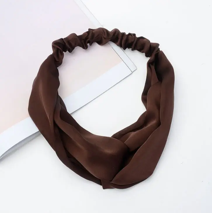 Elastic Hair Accessories Knotted Spa Makeup Headband Women Satin Fabric Hairband