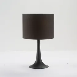 high quality New design black white fabric lamp shade metal  iron base desk light table lamp for Home or Hotel