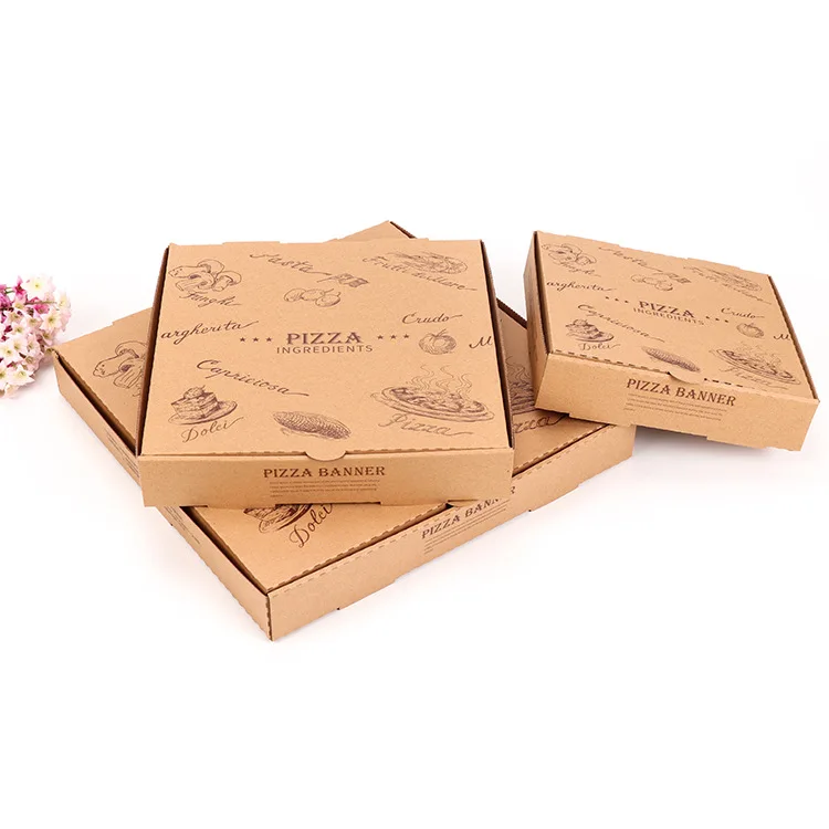 Wholesale 33 35 Cm 30 40 9 Inch Burger Package Carton Supplier Custom Design Printed Packing Bulk Cheap Pizza Boxes With Logo