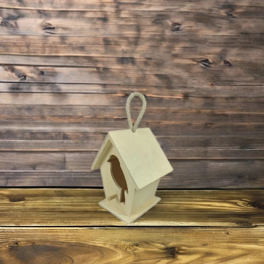 Customized DIY Wooden Bird Cage and Decorative Bird House Art House Sparrow Model Pine and Plywood Lovely Home Decor