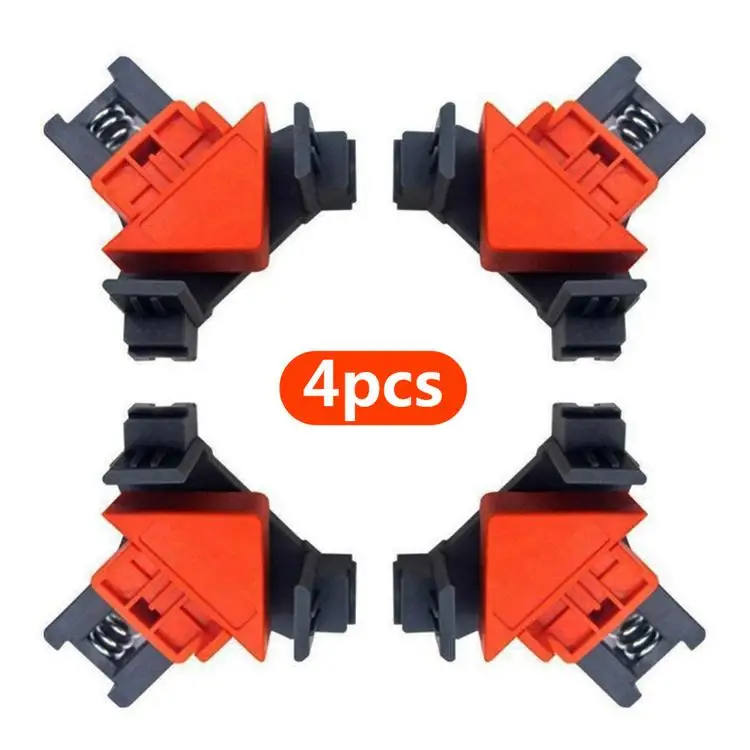 
90 Degree Corner Clips Adjustable Single Handle Spring Loaded Right Angle Clamps Swing Woodworking Tool 