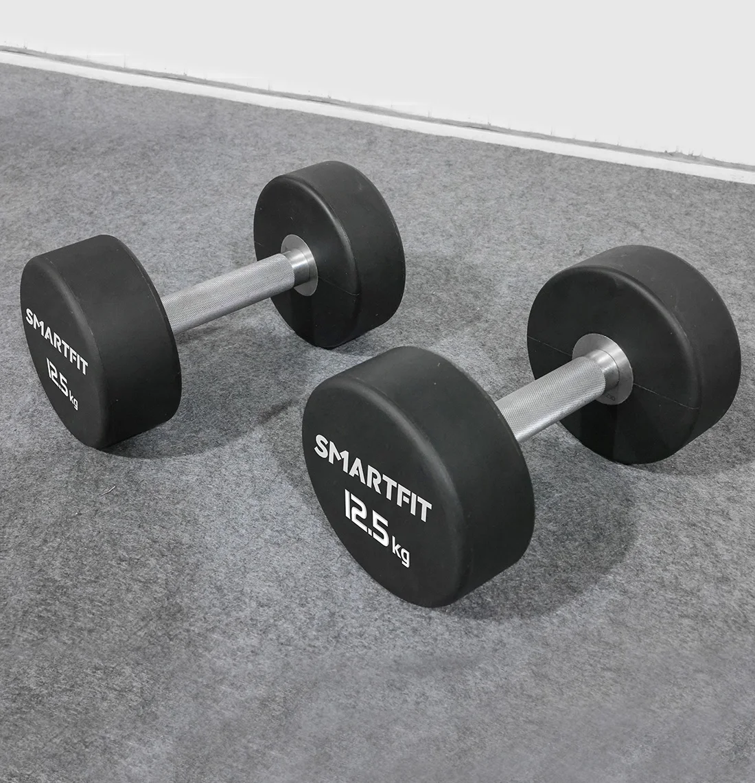 Smartfit Commercial PU Dumbbell Set Gym Fitness Equipment Urethane Round Dumbbells