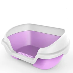 PETCOME Suppliers Wholesale Plastic Many Colors Large Portable Cat Litter Box Pet Toilet