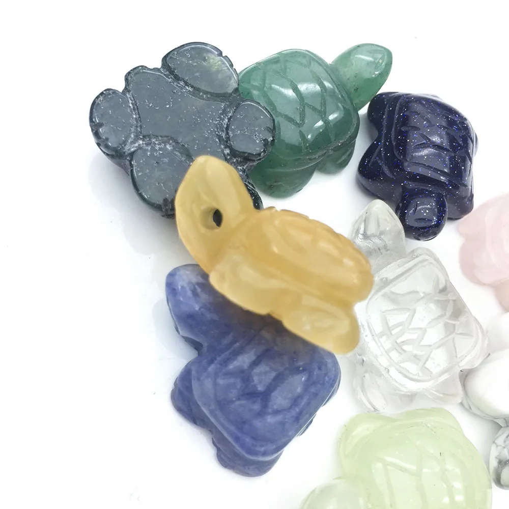 Wholesale hot selling various crystal  hand carved turtle quartz crafts