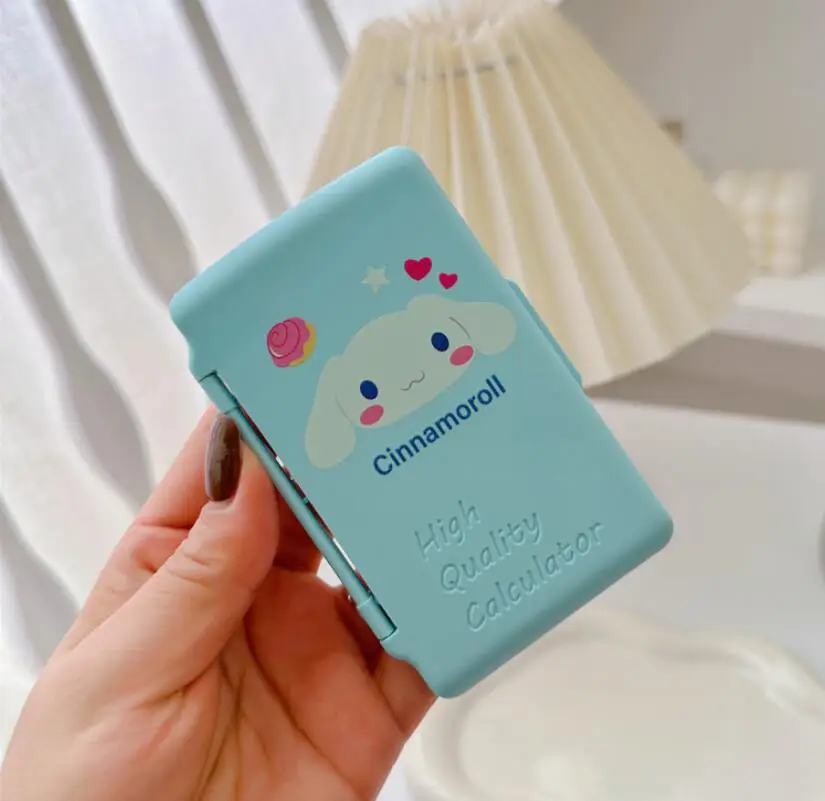 XUX  Mini Portable  Kuromi Melody Calculator Student  Practise Counting Folded Calculator For Stationery School or Office