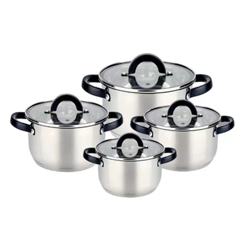 Metal Cooking Pot Set Cookware Set Casserole Stainless Steel Stock Soup Pot