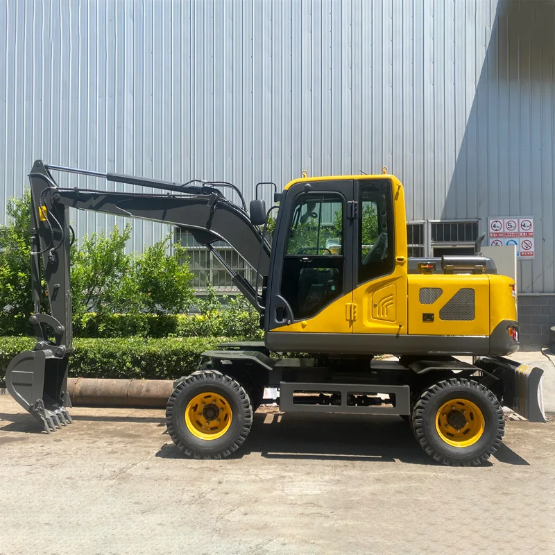 High Quality Wheeled Excavator Hydraulic Medium Wheel Mover Excavator 6 Ton Strong Power Large Capacity Wheeled Excavators Price