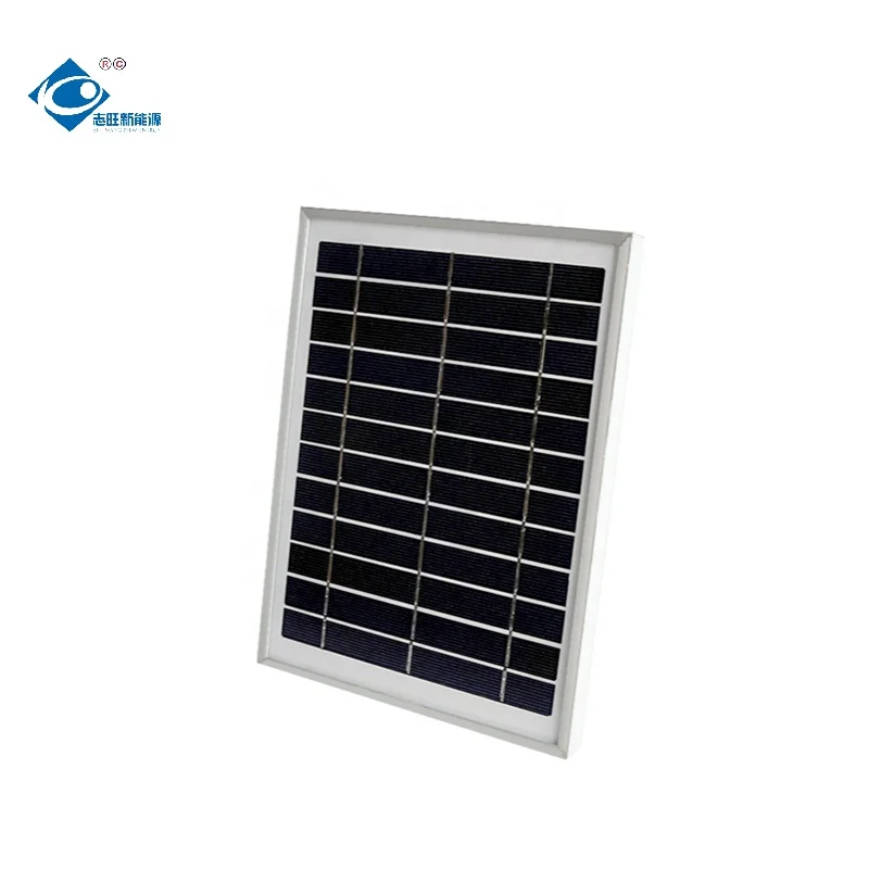 6V Portable Solar Panel Charger 5W Glass Laminated Solar Panel ZW-5W-6V Mini Poly Crystalline Solar Panel