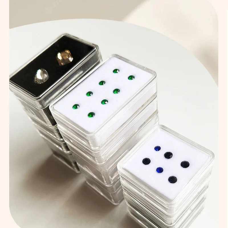Jewelry Box Flip Top Gemstone Jewelry Packaging Box Diamond Display Case