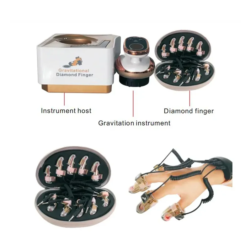 Microcurrent Magic Golden Finger Massage Machine for Body Slimming and Skin Rejuvenation