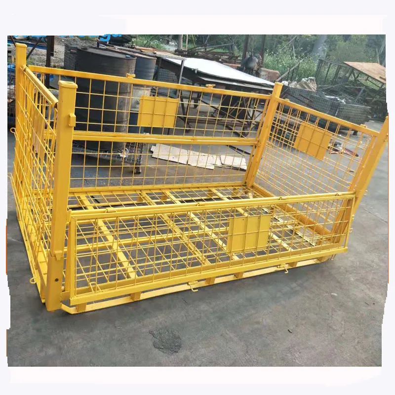 Industrial warehouse cago customized wire mesh container display rack