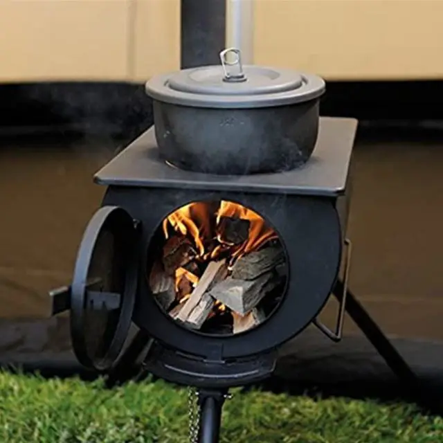 Factory Price Foldable Camping Wood Stove For Hike Travel Boat Hunting Tent Cooking Stove