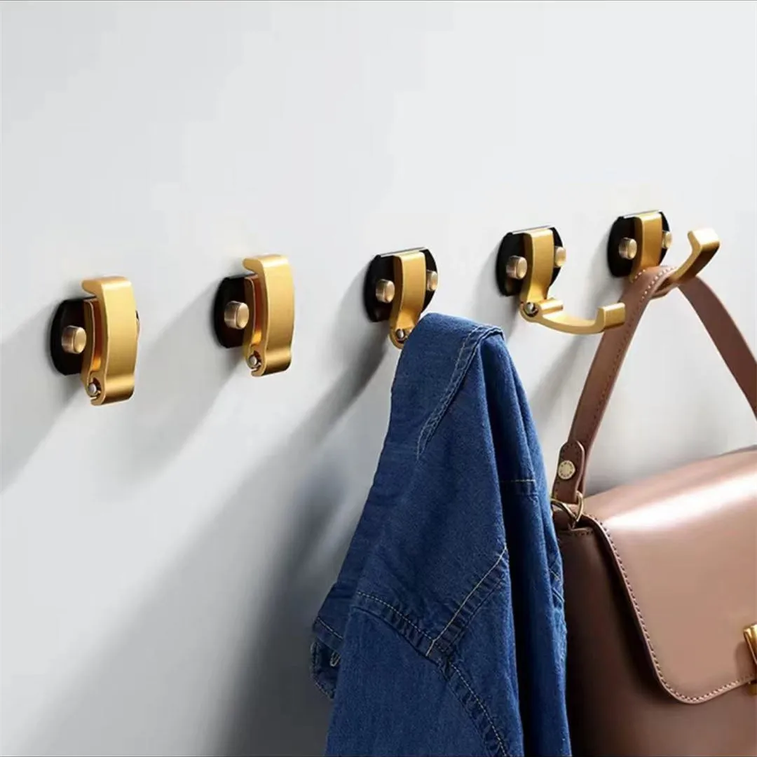 Black Nordic Decoration Coat Hook Wall-mounted Metal Living Room Closet Clothes Single Hidden