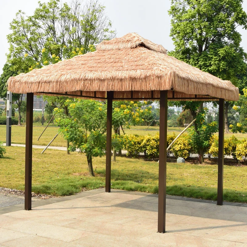 Juecheng home made gazebo design aluminium 3x3m straw outdoor gazebo for garden