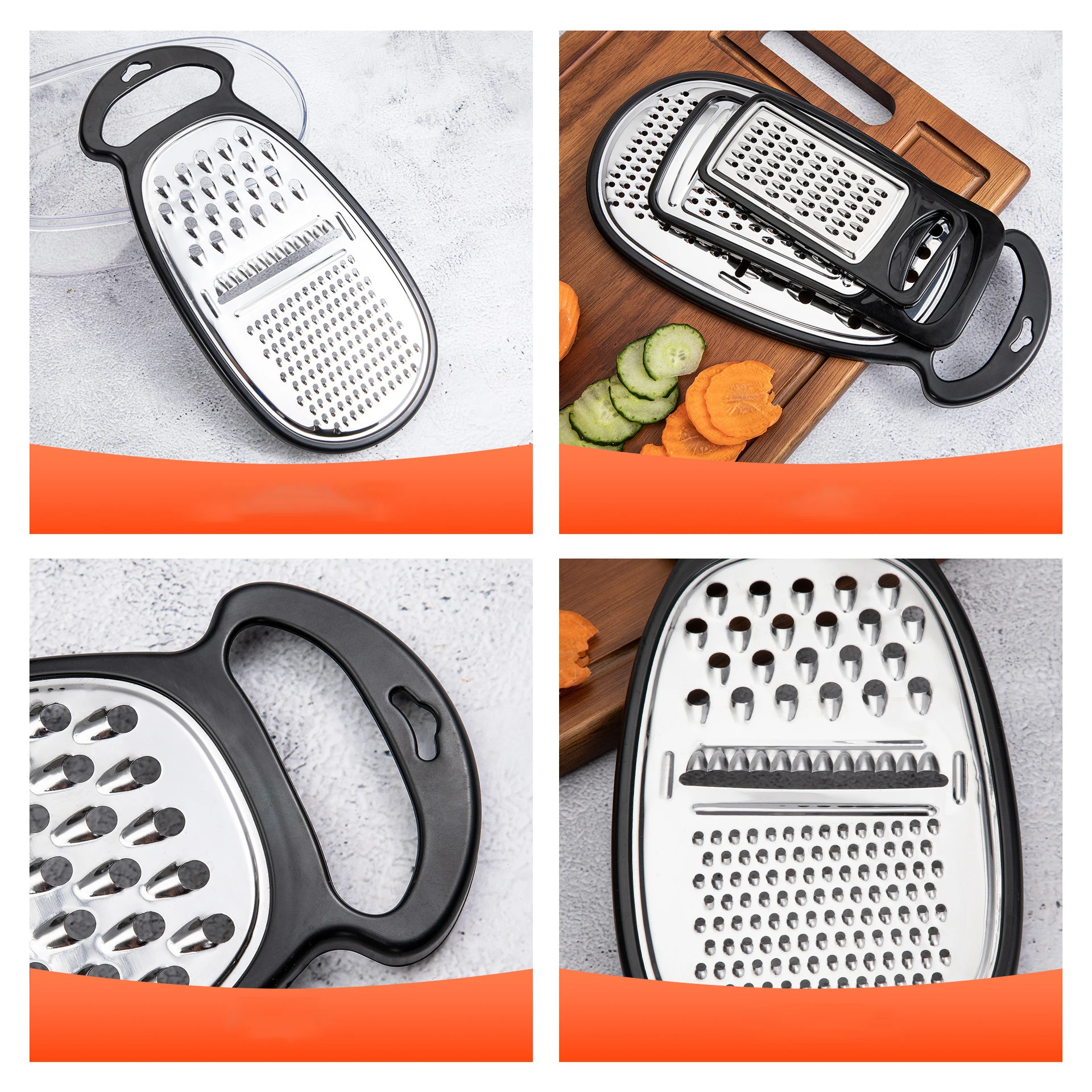 Multifunctional Stainless Steel Kitchen Gadget Mini Manual Cheese Vegetable Box Grater Cutting Fruit Vegetables Food Use